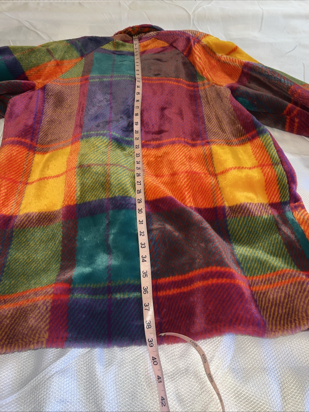 Spiegel Vintage Multi-Color Missy Santa Fe Style Coat Acrylic Boho Aztec SZ XL