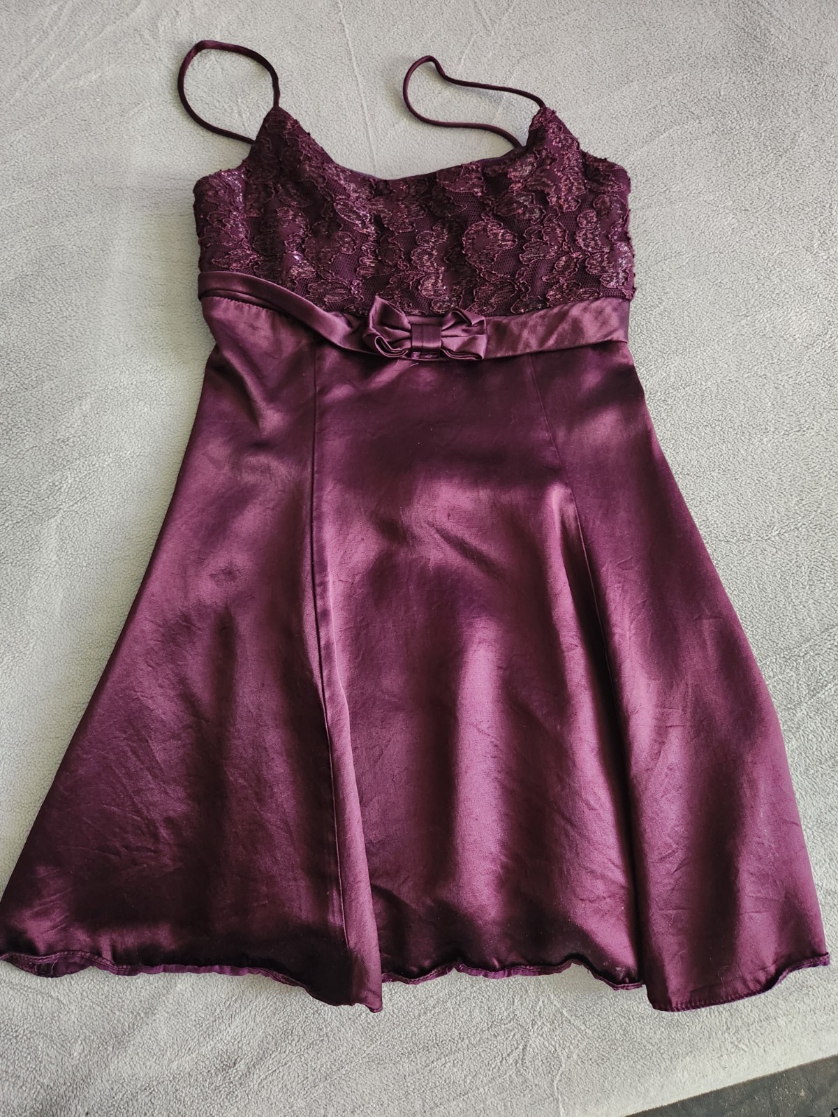 Vintage 90s Blondie and Me Evening Babydoll Short Dress Sz 5-6 Zipper Back