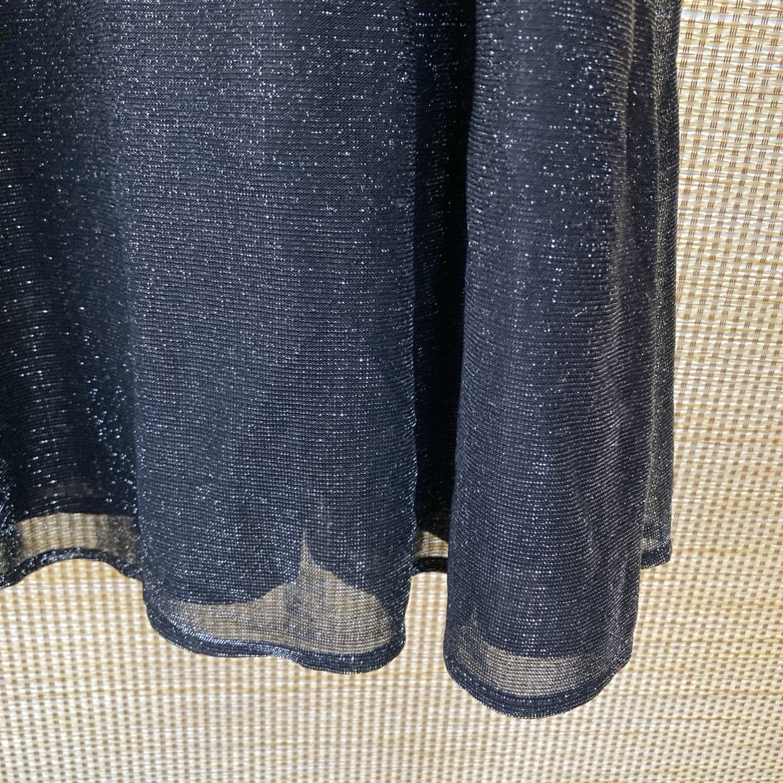 Vtg Jay Jacobs Mini Formal Dress XS-S Black Spaghetti Strap Stretch V-Neck Read!