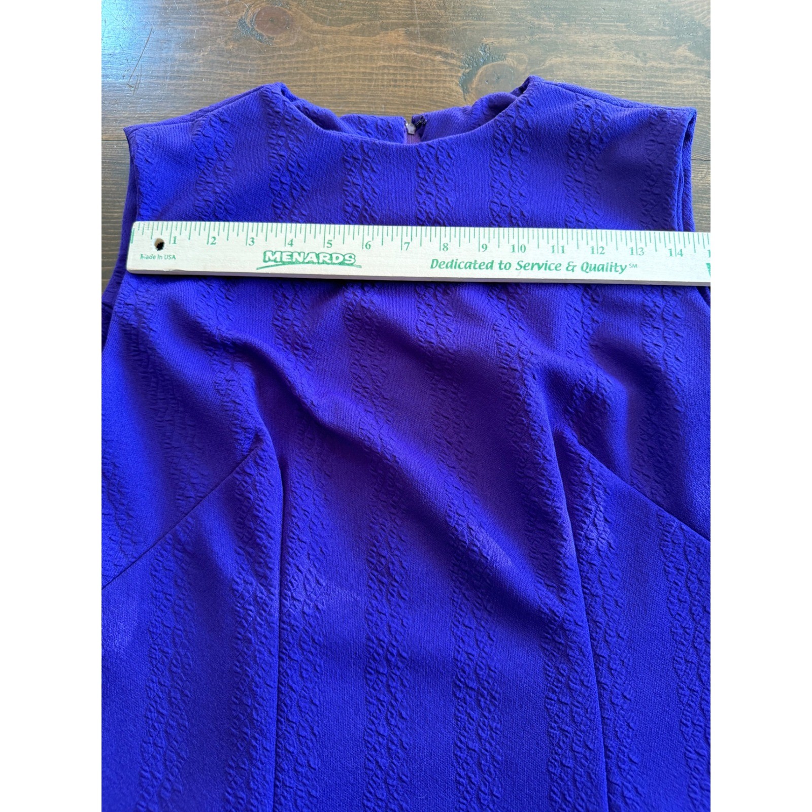 VTG Purple Textured Sleeveless Maxi Dress Jewel Neck Column Gown Homemade
