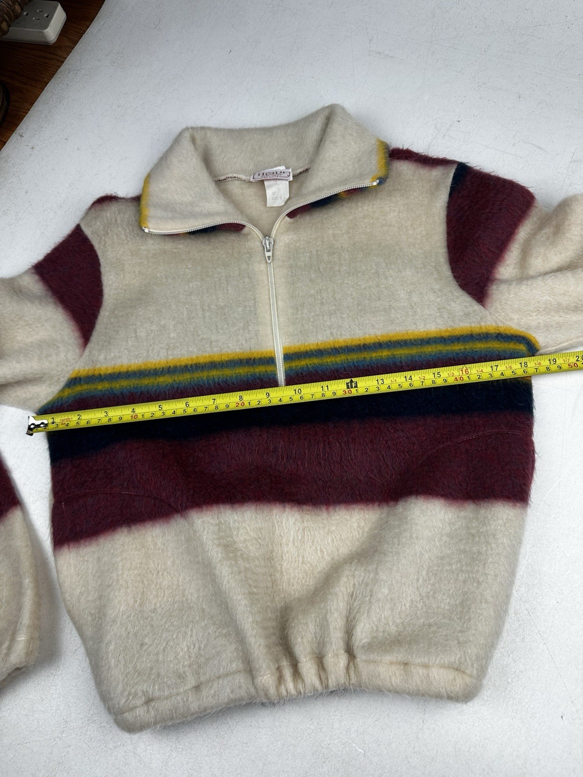 Vintage 70s Retro Half Zip Sweater Pullover