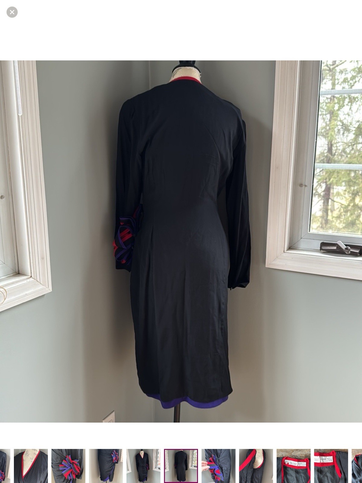 Vintage Pia Rucci Silk Wrap Dress