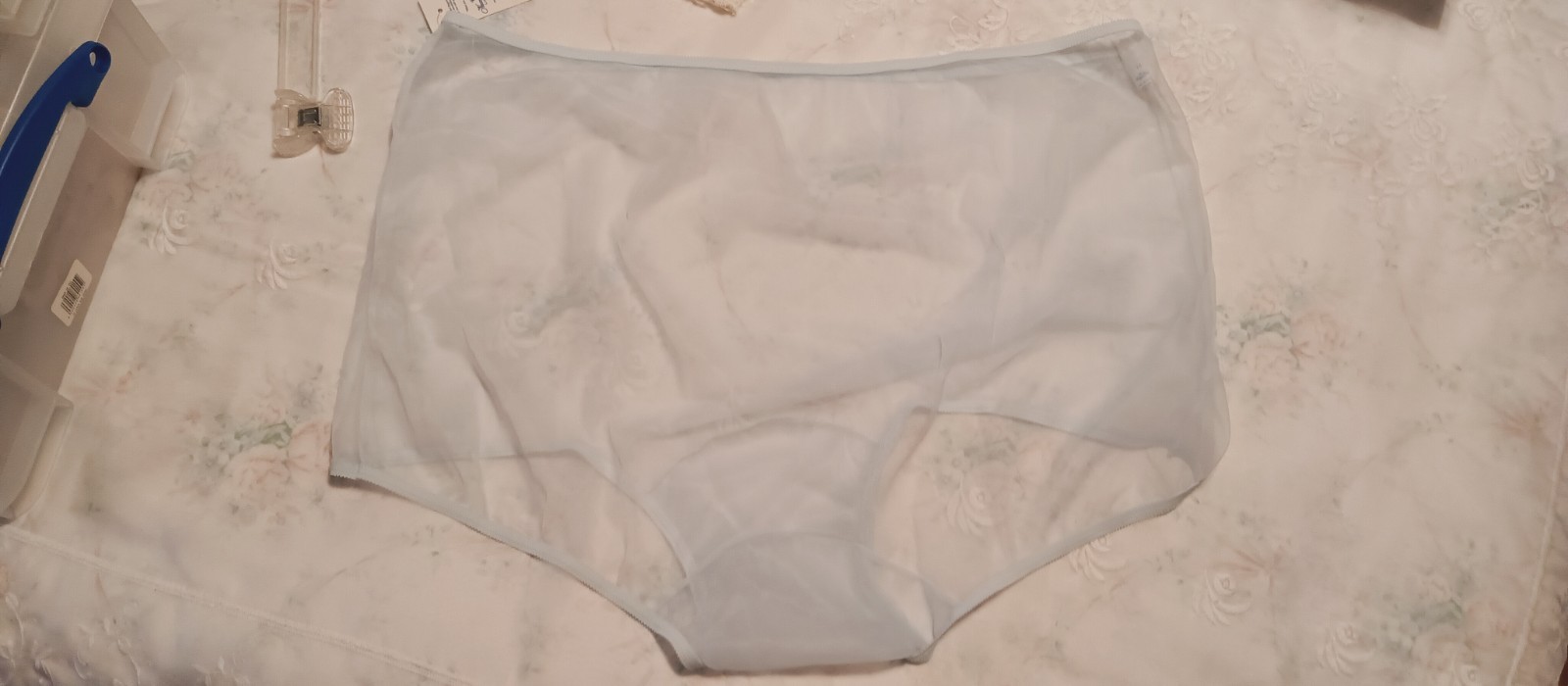 NANCY KING VINTAGE NYLON PANTY sz 14 L BLUE ANGEL SHEER #AU603