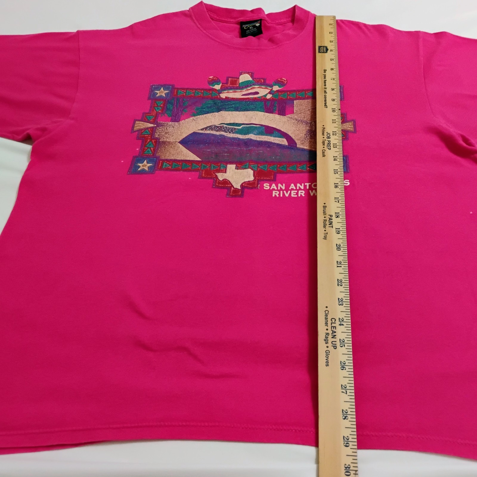 Vintage San Antonio Riverwalk T-shirt 90s Tee Pink XL Single Stitch