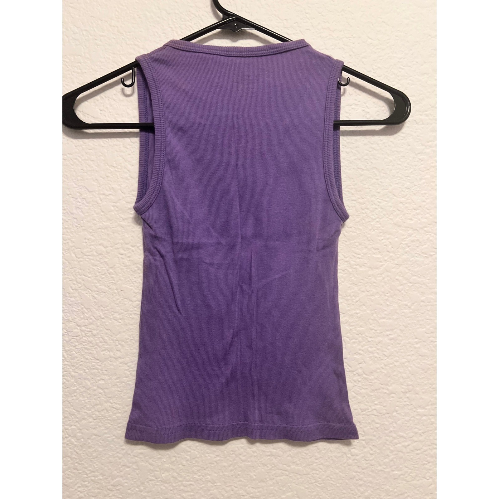 Vintage Von Dutch Purple Ribbed Tank Top Y2K Logo Shirt Womens Medium Fits Small