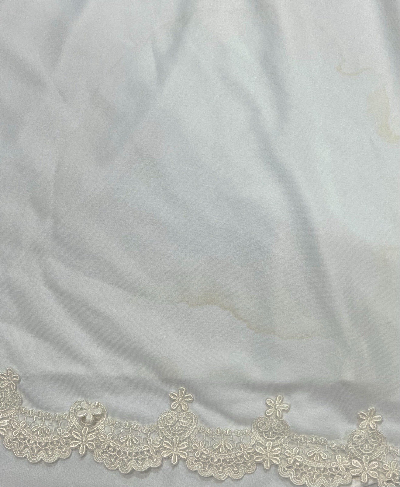Vintage Bridal Dress Wedding Women’s Size XS Ivory Scallop Lace Cap Sleeve