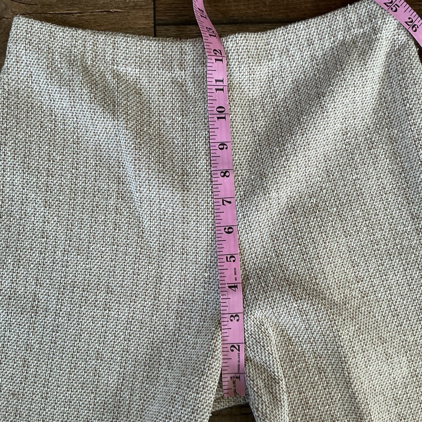 VINTAGE KoKoKnits California Pant Suit Womens 10 Tan Houndstooth USA Set #45C8