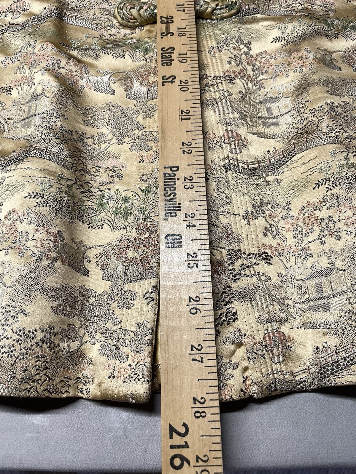 Ying Tai Embroidered Silk Tang Jacket 1950s Vintage Hong Kong Exquisite Sz 8-10