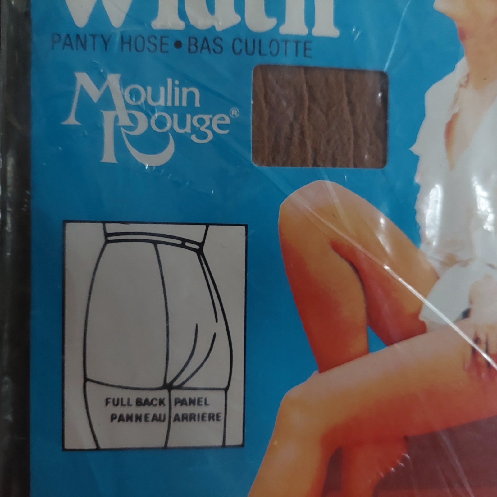 Vintage Pantyhose Rare Moulin Rouge Color Beige Queen 4X BFRIP2