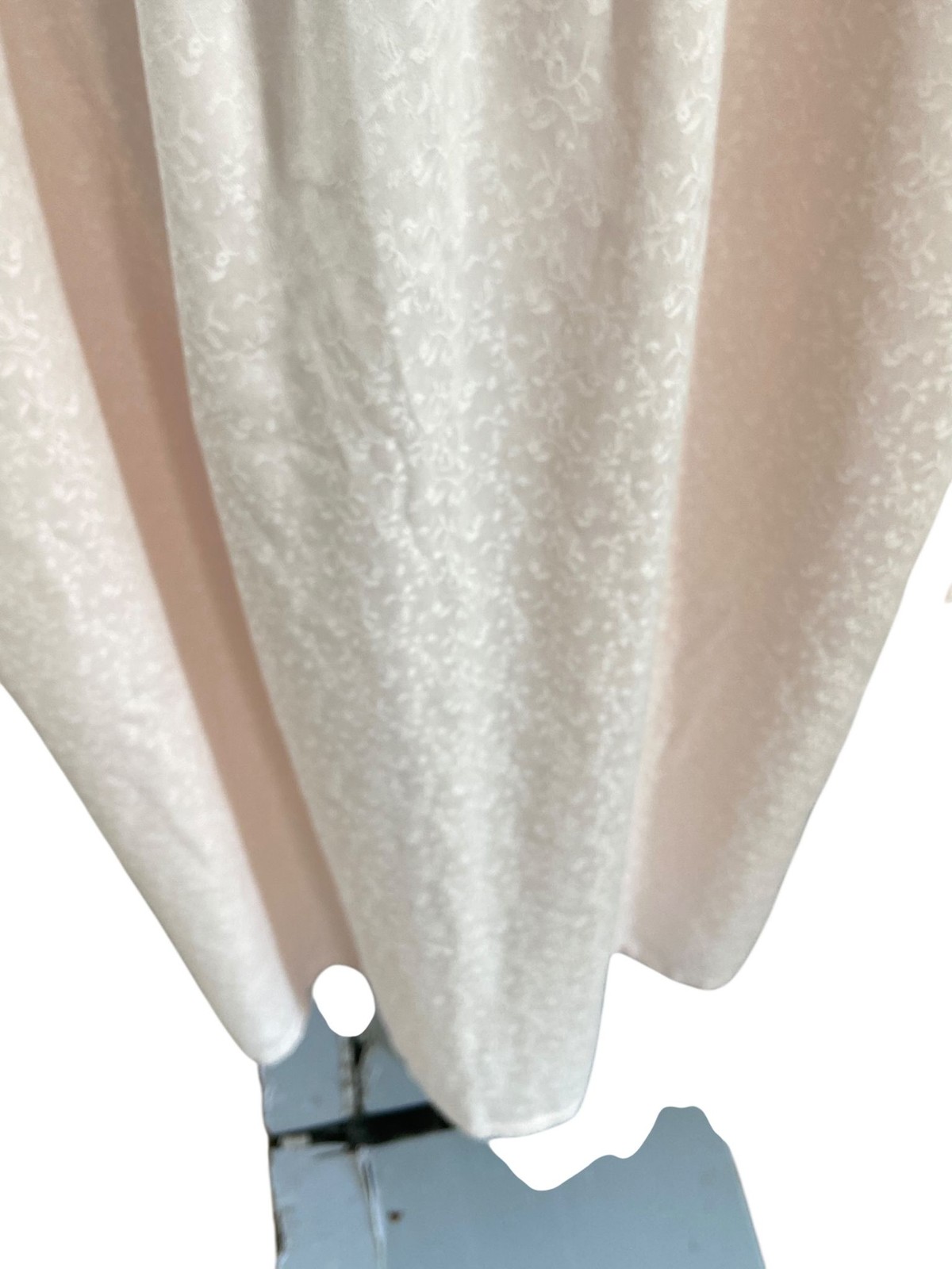 Go Softly Petites PXL Pink Embroidered Satin Nightgown Lace Yoke Pleated