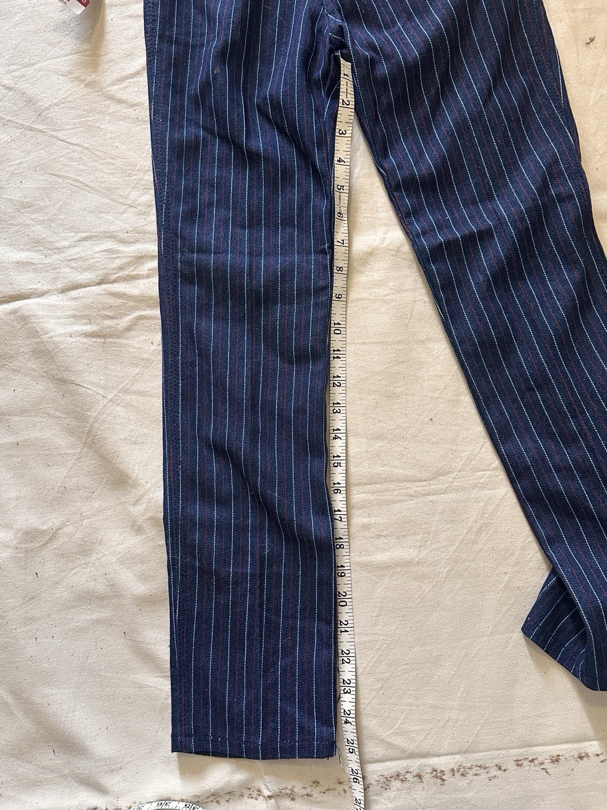 Braxton 1980s High Waisted Pinstriped Jeans New With Tags Rare Designer Denim