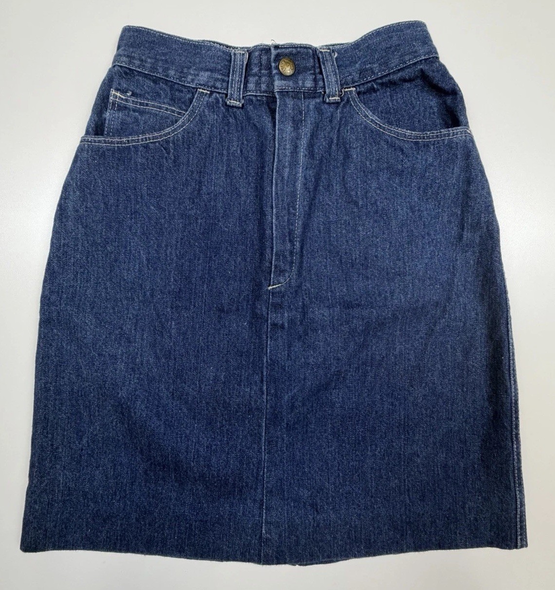 Vintage Rumble Seats USA High Rise Denim A-Line Skirt Women’s XS 25 Waist