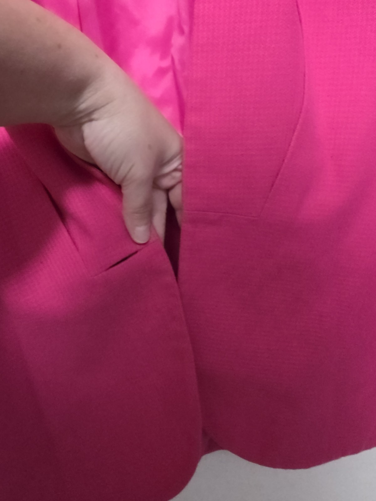 Vintage HBS Ltd. Hot Pink Blazer Womens Size 12 Career Jacket Shoulder Pads