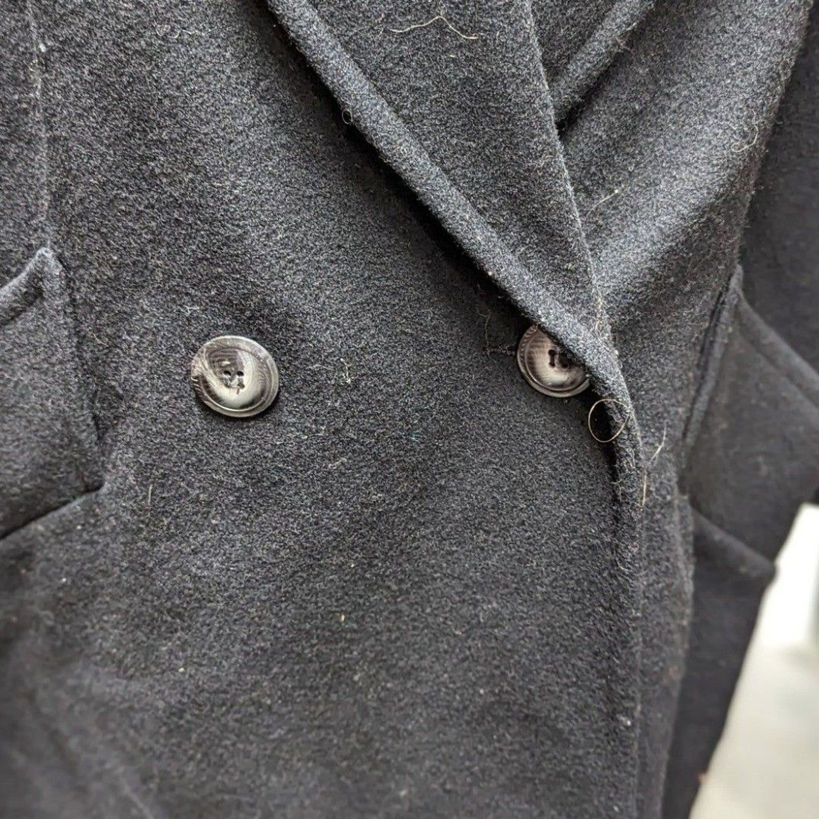 Dark Academia Old Money Herman Kay Wool Blend Shawl Collar Peacoat 14 Coat