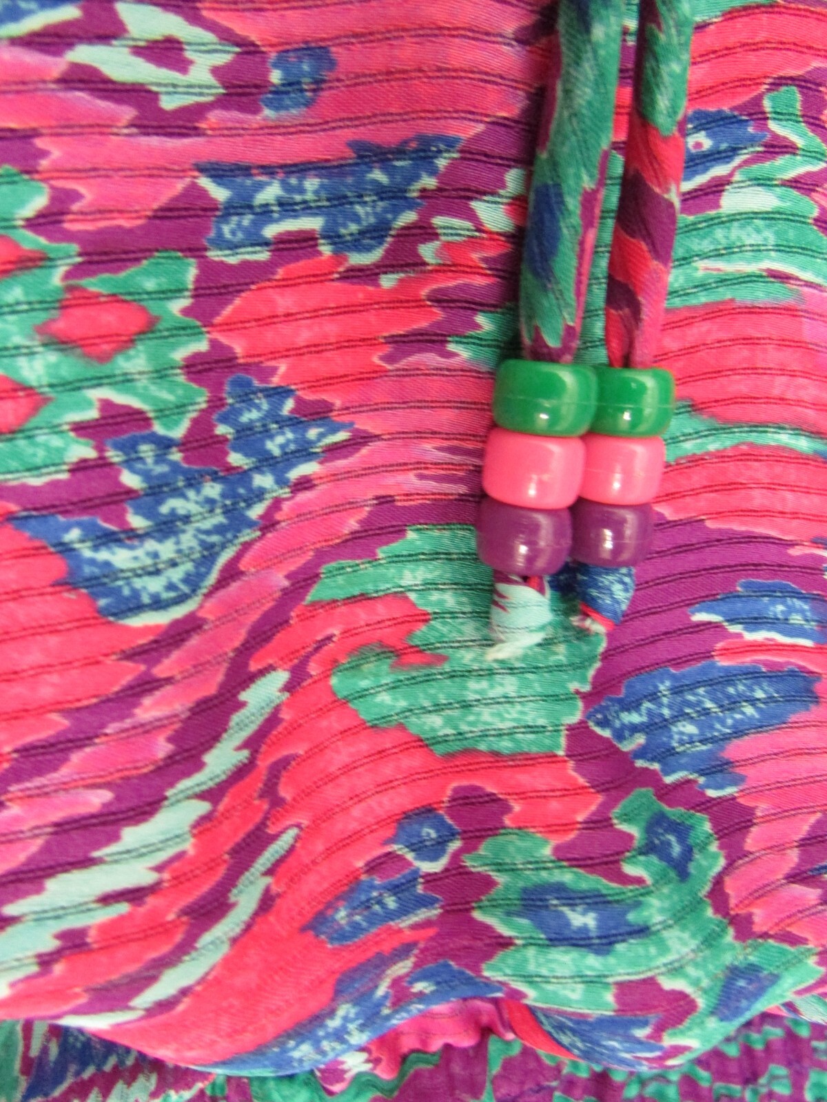 VTG Susan Freis Pink & Purple Leopard Ikat Dress Sz M