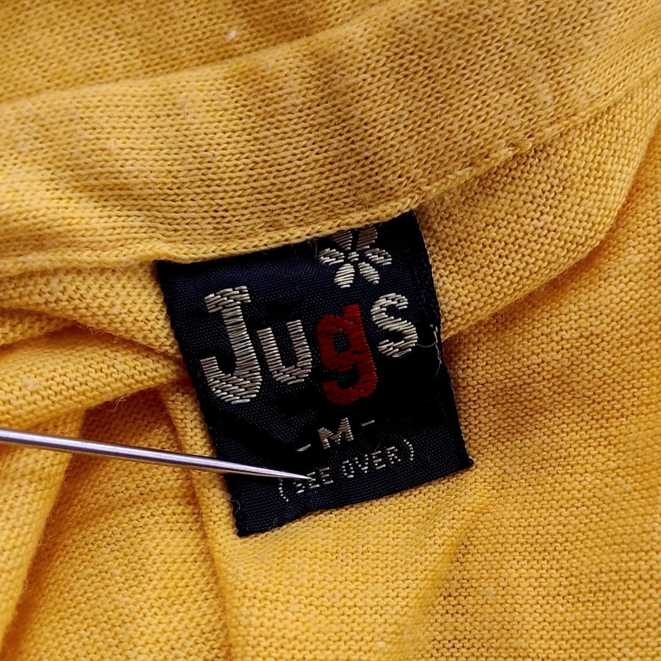 Medium True Vintage Top Jugs Yellow Polo Single Stitch Shirt 1970’s Yellow