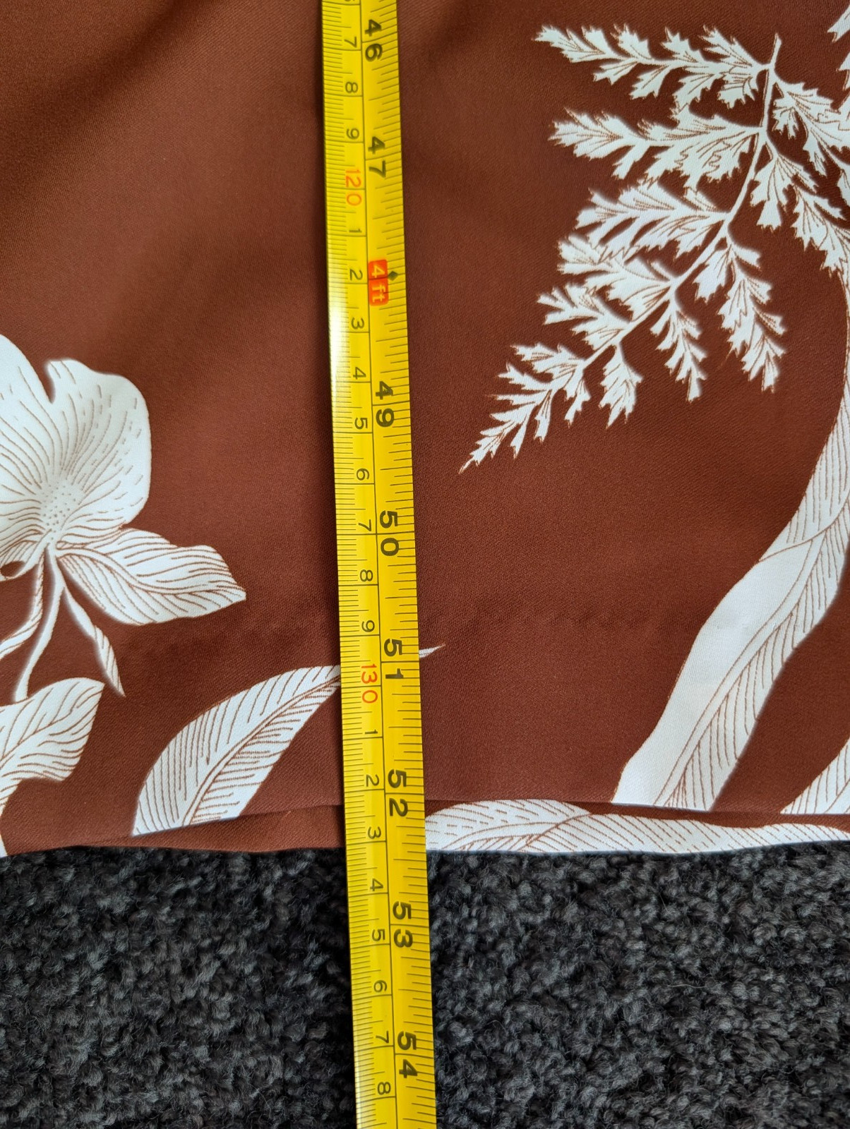 Vintage 70s 80s HAWAII NEI Honolulu Honeymoon Set Brown White Botanical Print 10