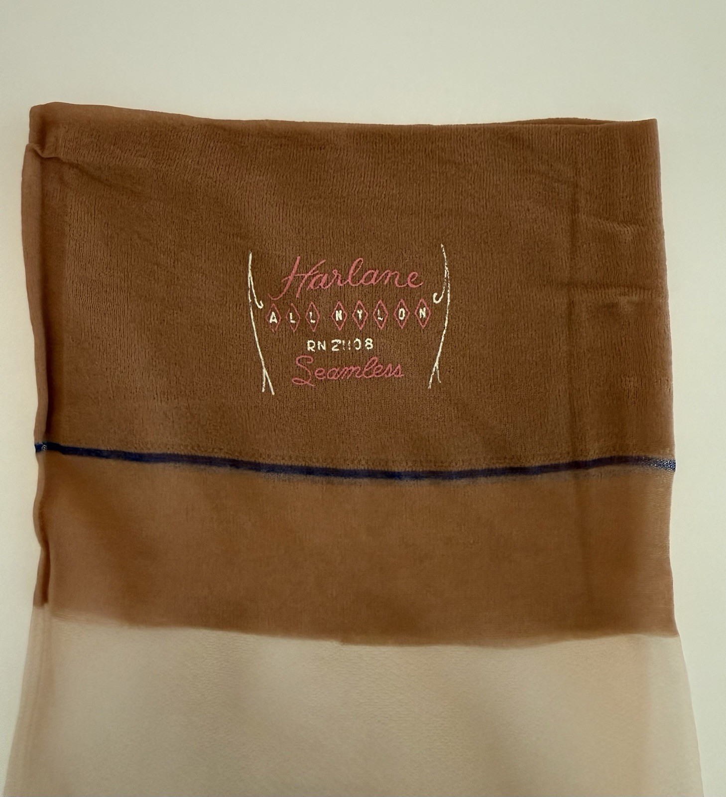 Vintage Harlane Seamless Mesh Stockings Stretch Comfort Top 37/38 Inches Long