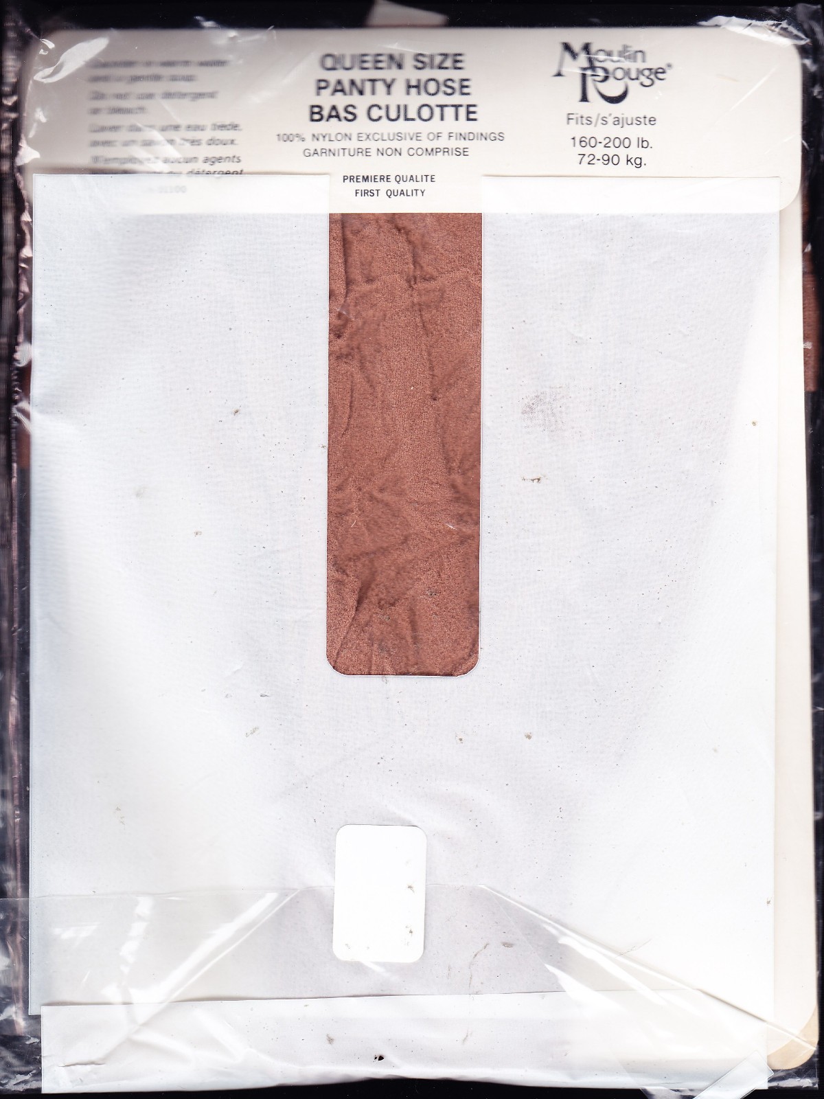 Vintage Pantyhose and Package – BEAUTIFUL BLONDE MODEL – MOULIN ROUGE VERY 70s