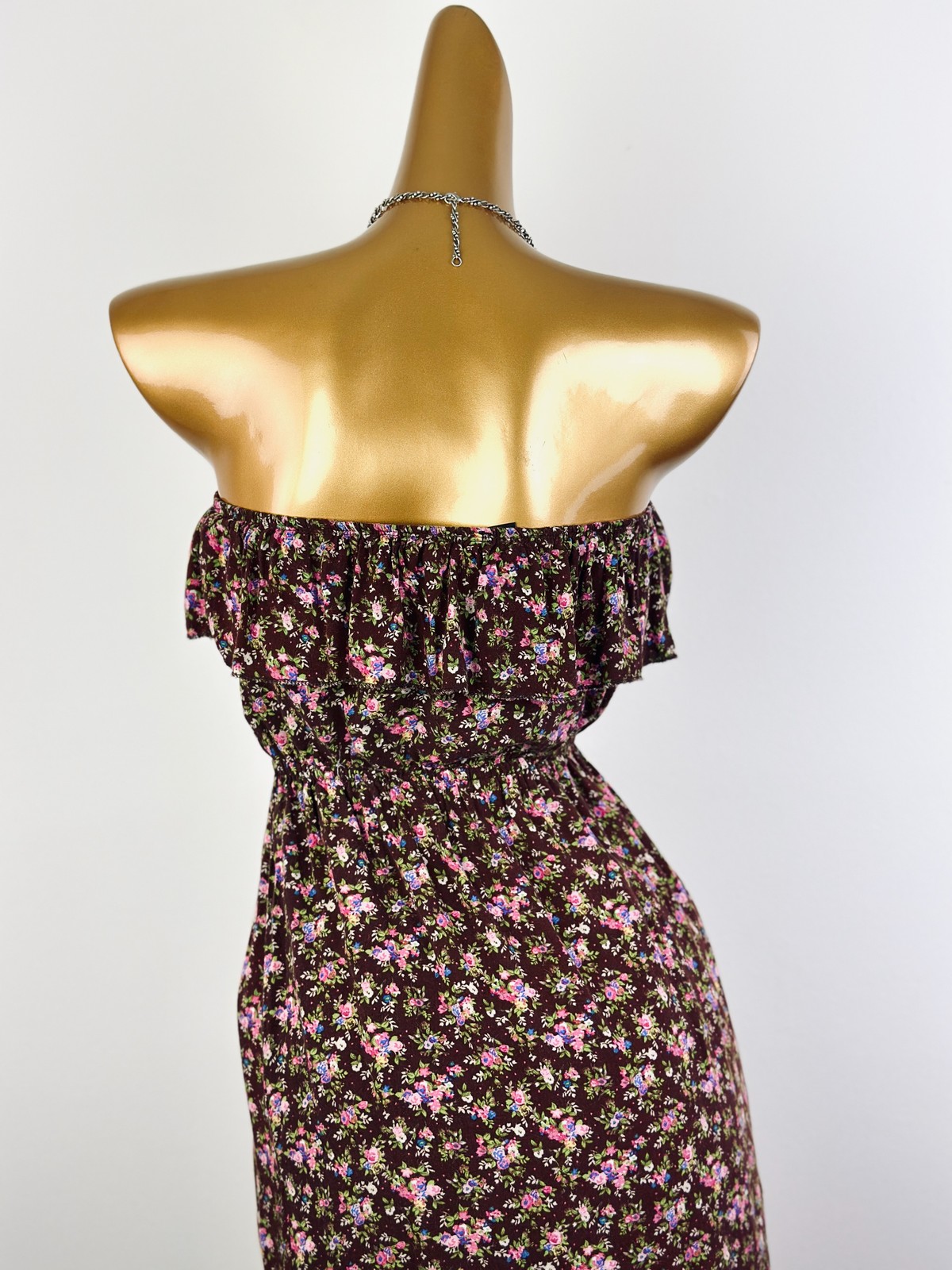 Vintage VTG 90s grunge strapless floral sundress/ tube top