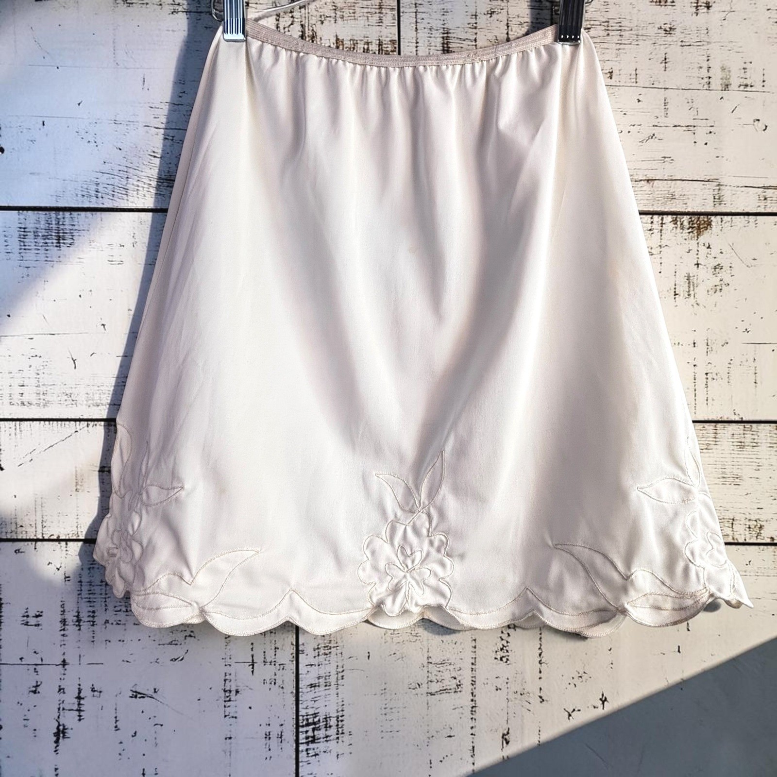 Coquette Cottagecore Vintage Mini Half Slip M Avian Medium Ivory Nylon