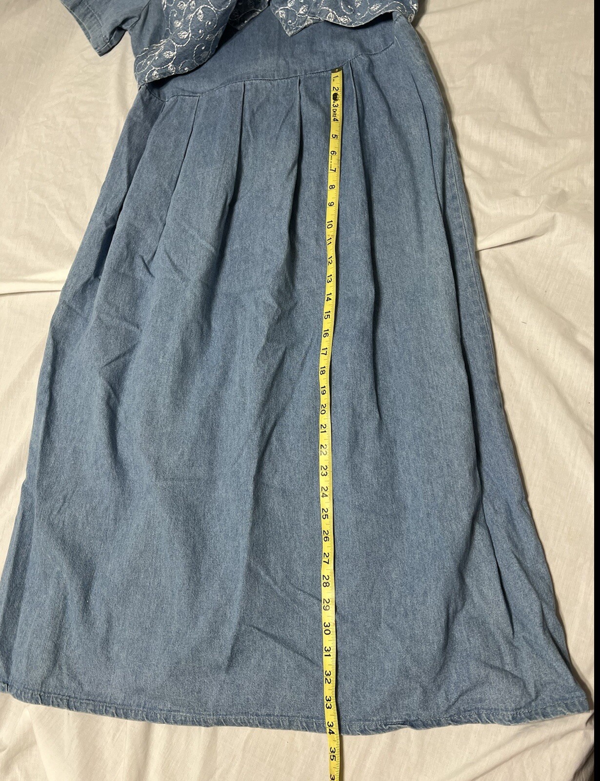 Alexandra Lee Vintage Maxi Denim Dress Womens sz 12