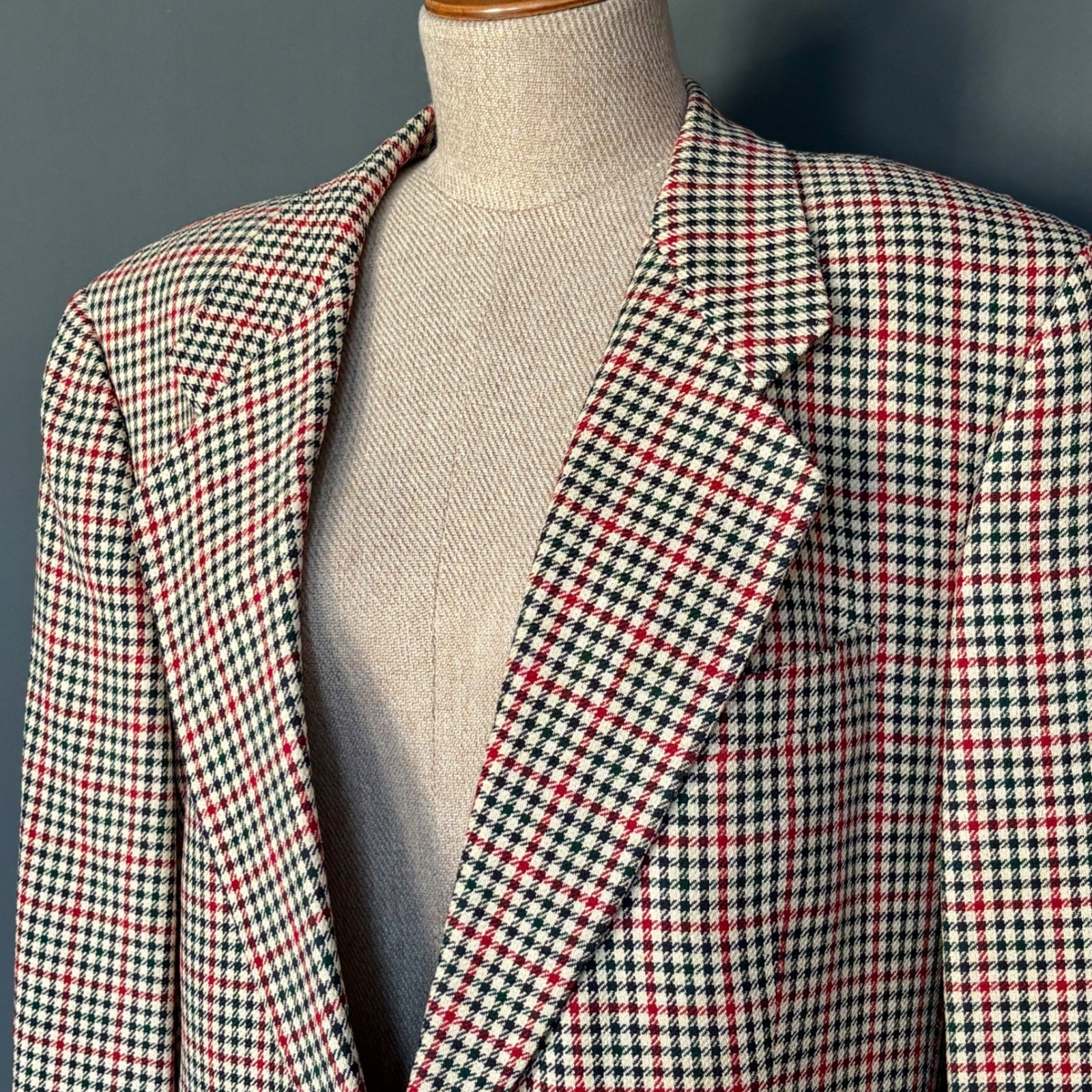 2 Pcs Brooks Brothers Skirt Suit – Houndstooth | Silk Wool | Blazer 10 Skirt 12