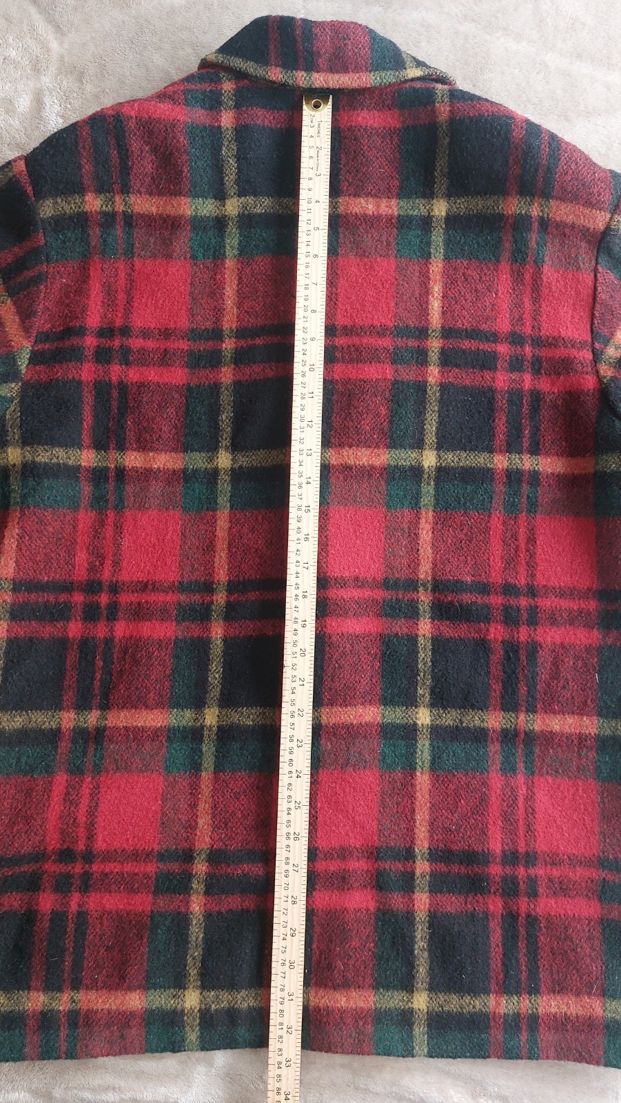Vtg French Country Express Women’s Tartan Plaid ILGWU USA Wool Blend Coat | L