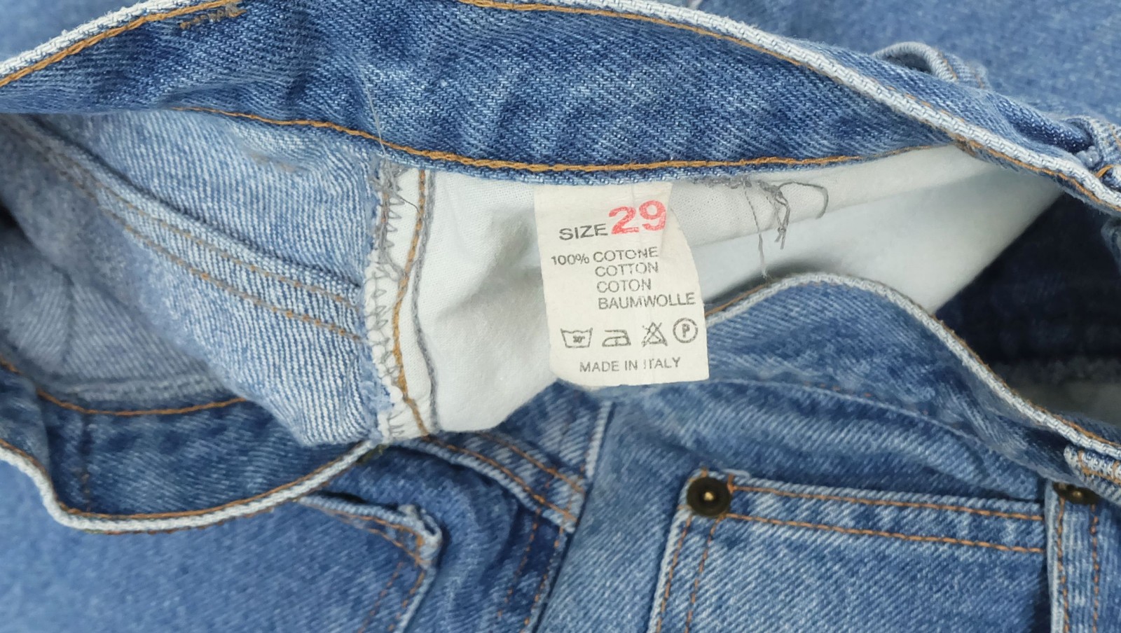 80s 90s true vintage high waist JEANS size S diversa…di la rage jeans italy