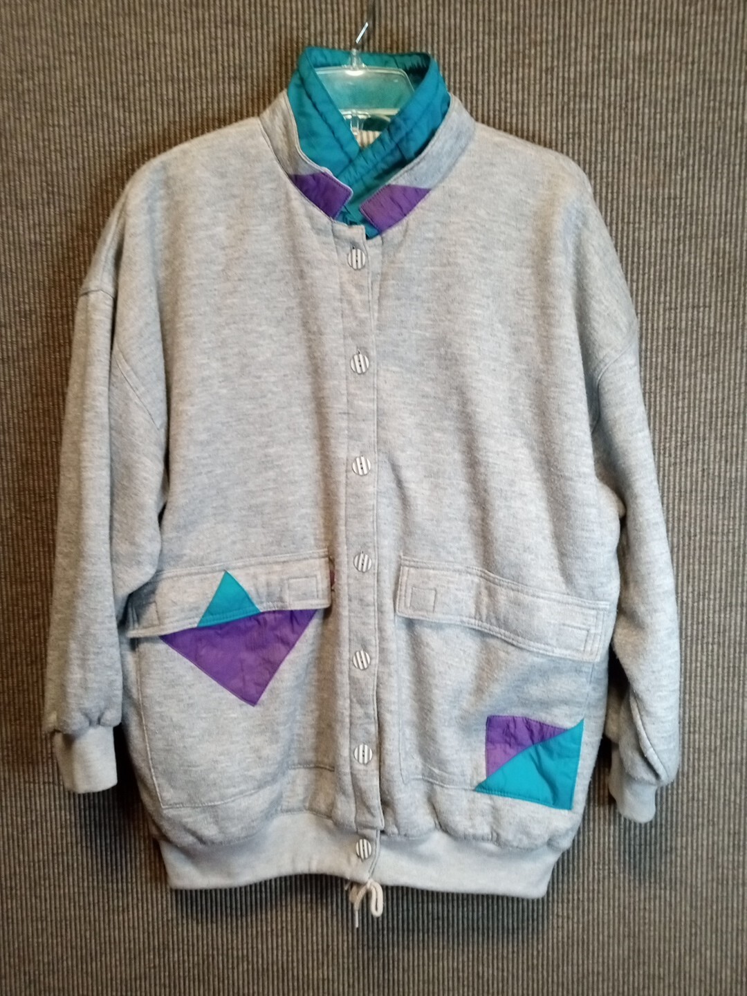 Vintage Be in the Current Seen One Size Sweatshirt Jacket 80’s 90’s Drawstring