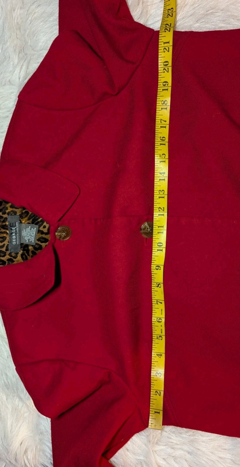 GEORGE ME BY MARK EISEN Apple Red Skirt Blazer Suit Set Women’s Plus 18 Large