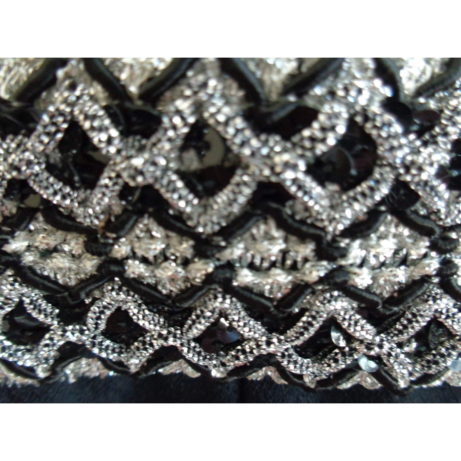 Late Edition Ltd 1990s Black Car Wash Dress V-Neck Silver Weave Belt Slit Skirt