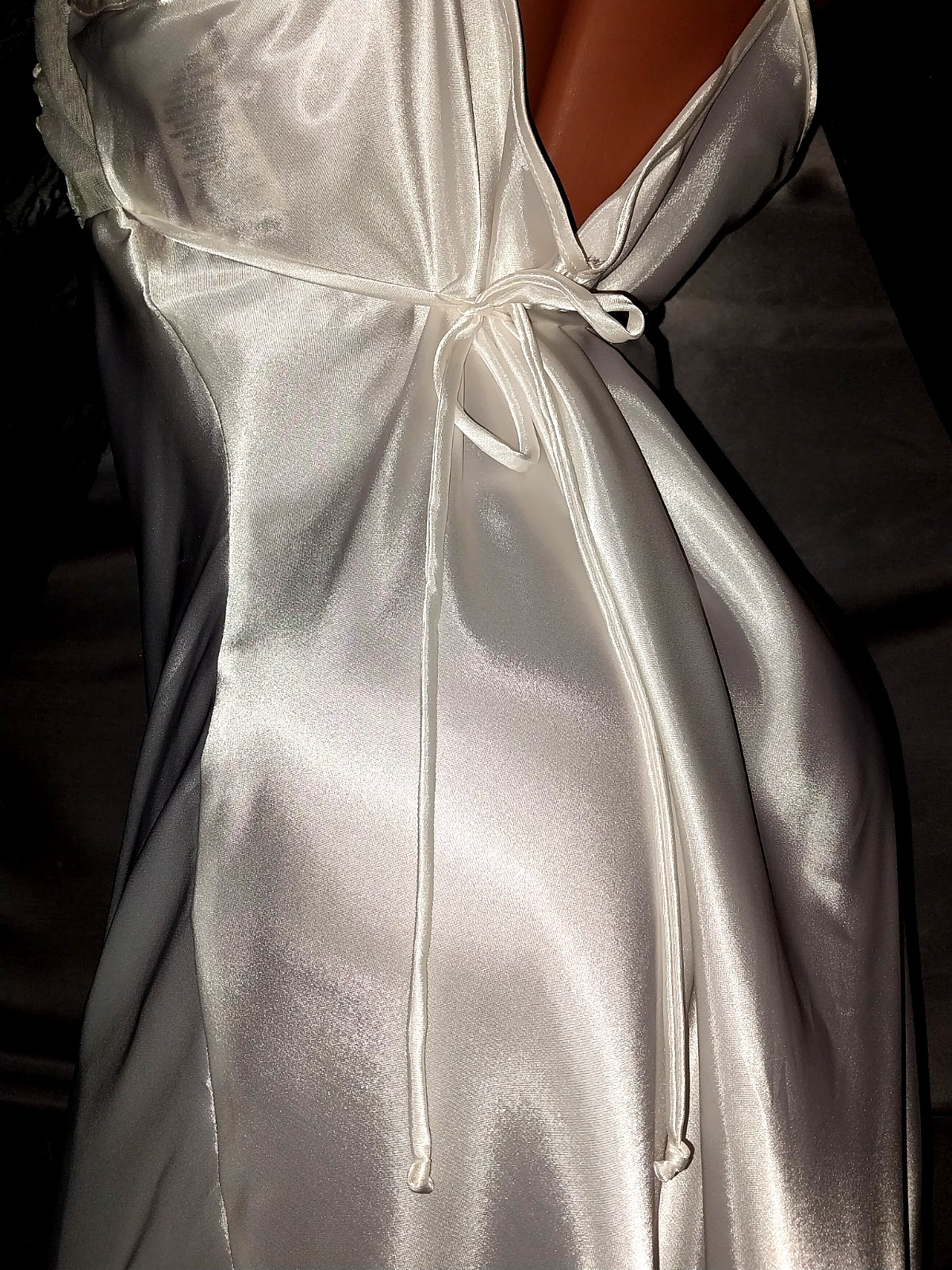 VTG SATIN LIQUID JCPENNEY’S DELICATES BABYDOLL NIGHTGOWN VENICE COQUETTE LUXE M