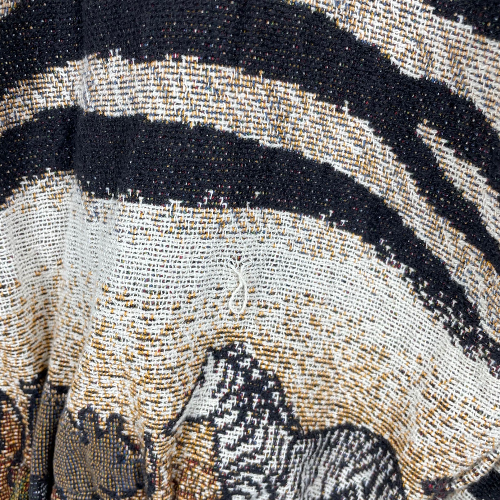 Painted Pony Vintage Safari Zebra Tapestry Jacket Cotton Made in Texas One Size