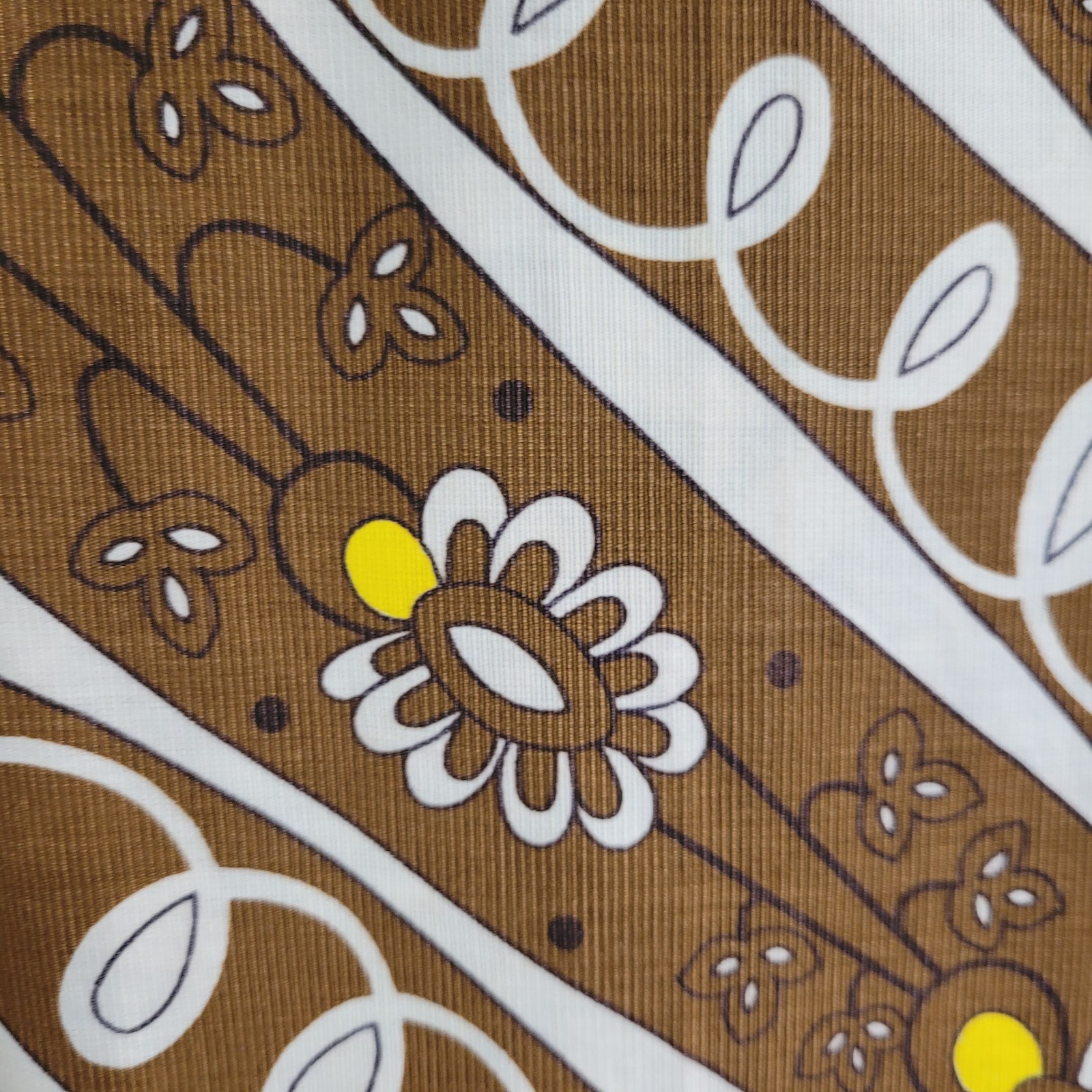 Vintage 60’s Mod Lounge Craft Sleeveless Shift Dress Brown Floral Print