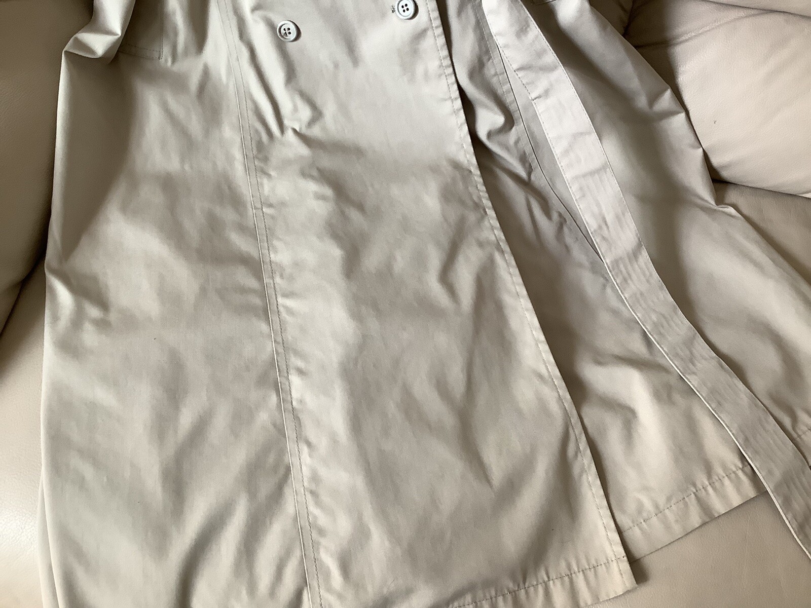 Vintage London Fog Trench Rain Coat Full Length With Belt Size 12 Reg