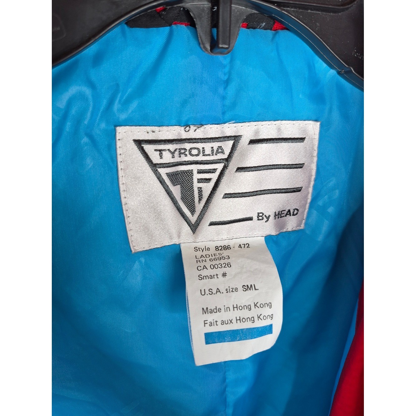 Vintage 80s Tyrolia by HEAD Colorblock Ski Jacket Blue Red Womens Small