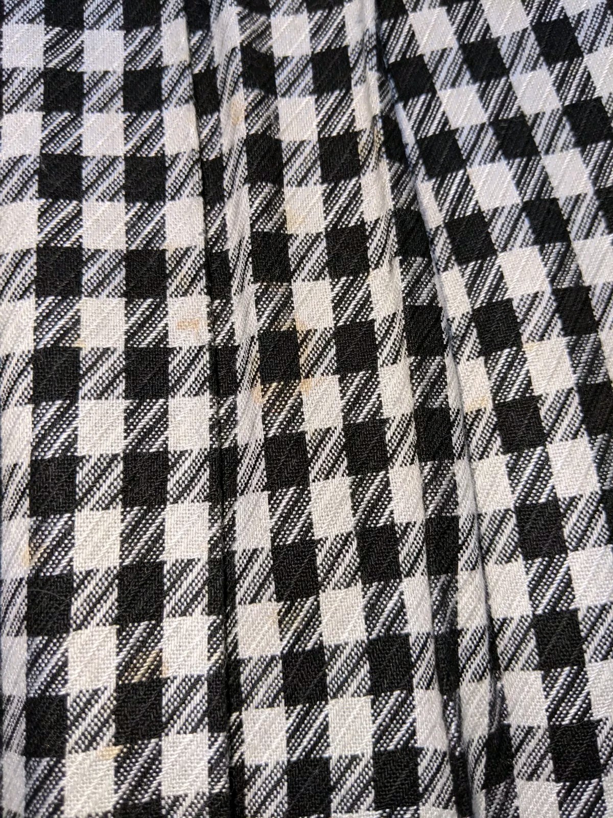 Vintage Talbot’s Donna Rico Dress Black White Houndstooth Drop Waist Size 8 Wool