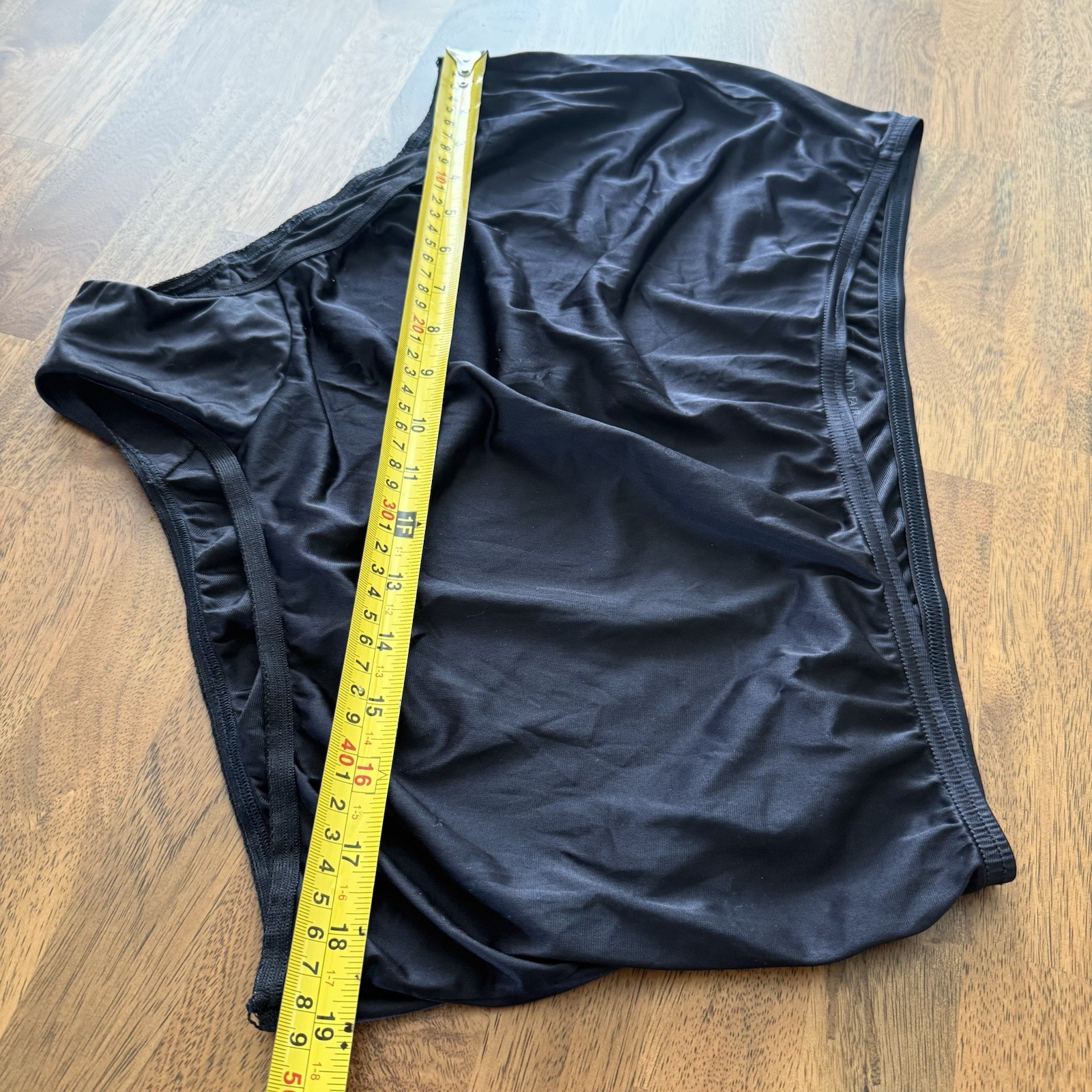 Vtg Vanity Fair Panties Briefs Size 10 3XL Black Nylon Granny Satin Sissy Satin