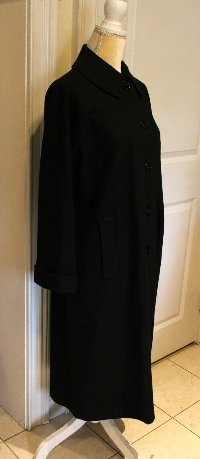 VTG 70s Weatherbee Water Resistant -US Sz 12? -Flannel Overcoat (Wool Blend?)