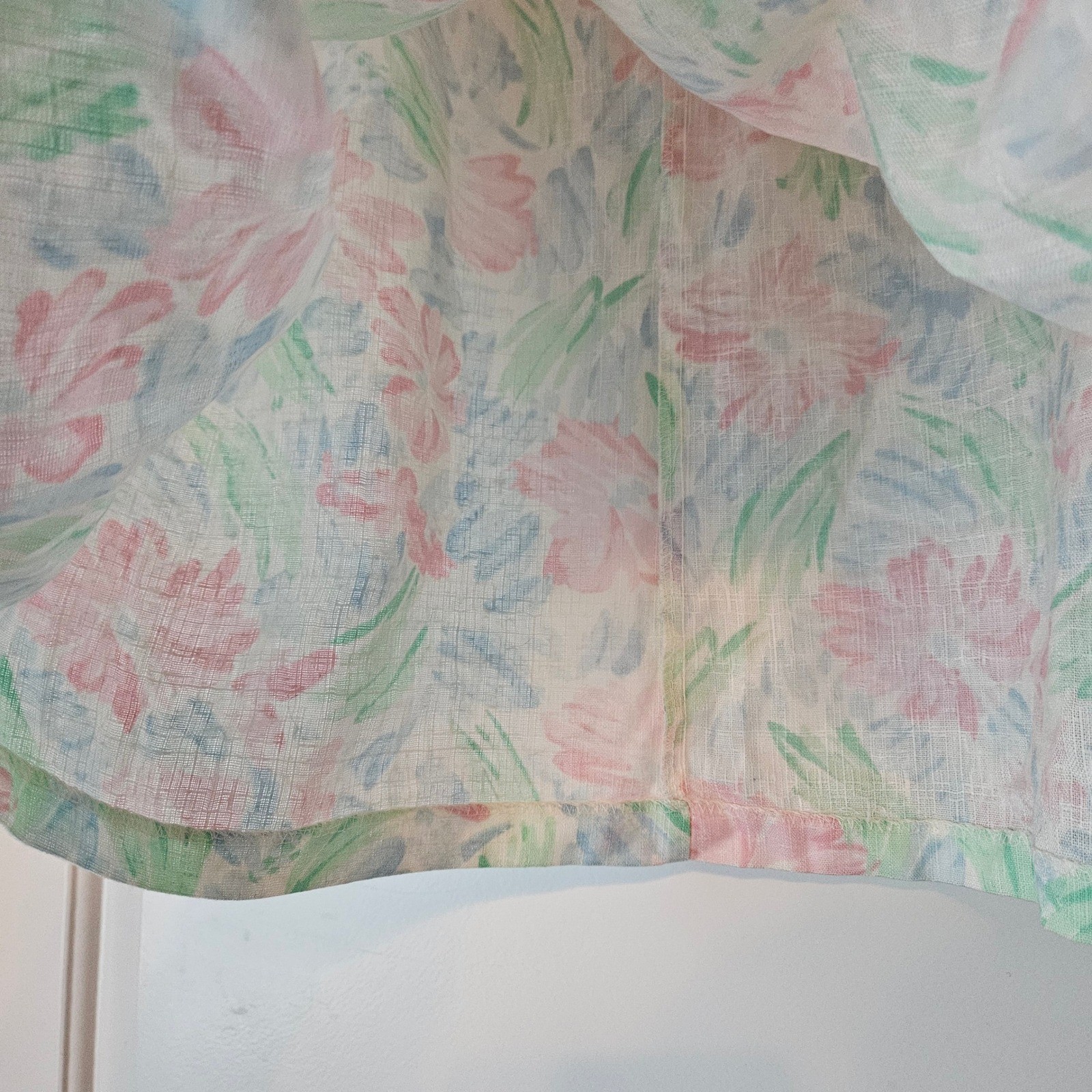 Vintage Toby Bentley Midi Skirt Size 17/18 Pastel Floral Pleated Easter Spring