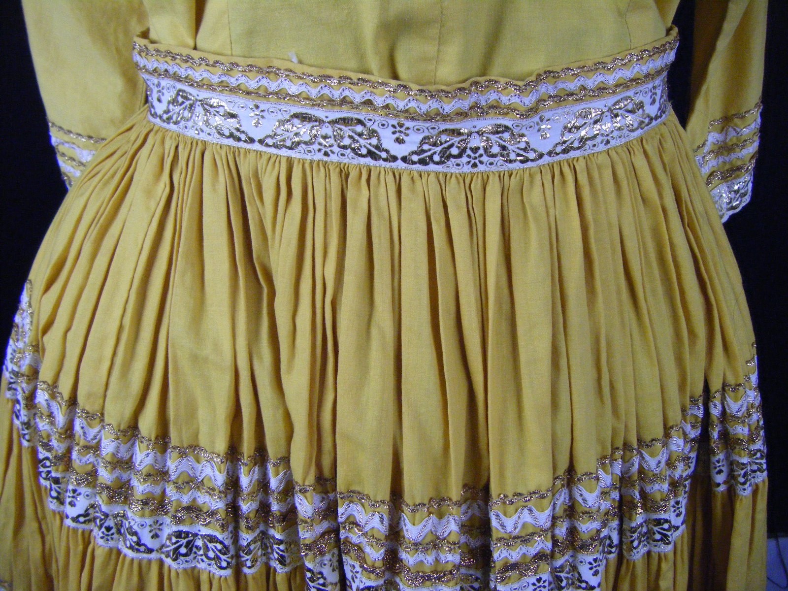 DESERT FLOWER ORGS Vtg 60s Southwestern Patio Top & Skirt-Bust 36/Waist 27