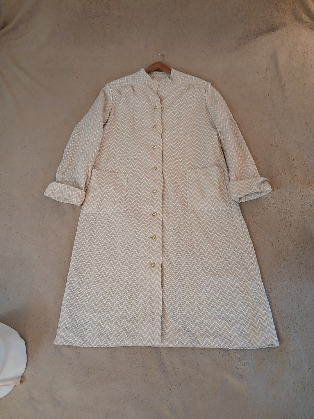 Vintage 1950s-1960sDress Coat (Stephan Casuals) Zig Zag Mod Design