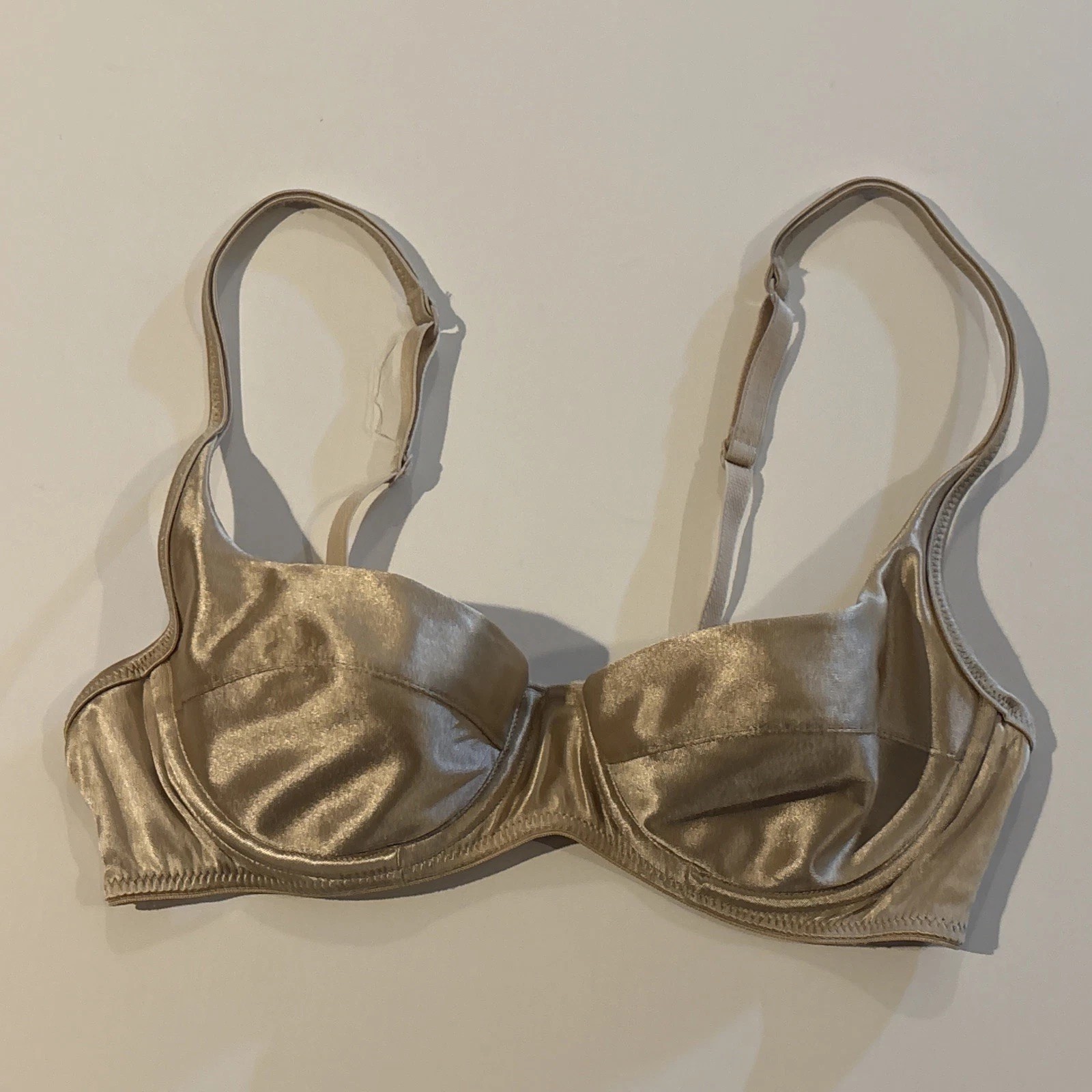 Victoria Secret Demi Bra 34A Second Skin Unlined Satin Underwire