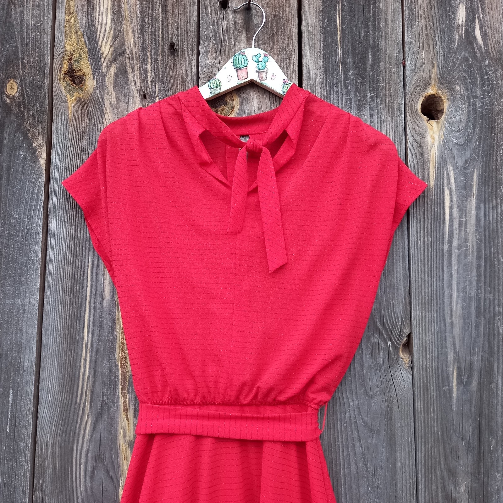 70s Maxi Dress with Lurex Rieger Moden Red Dresses women S Small 1970s Vintage