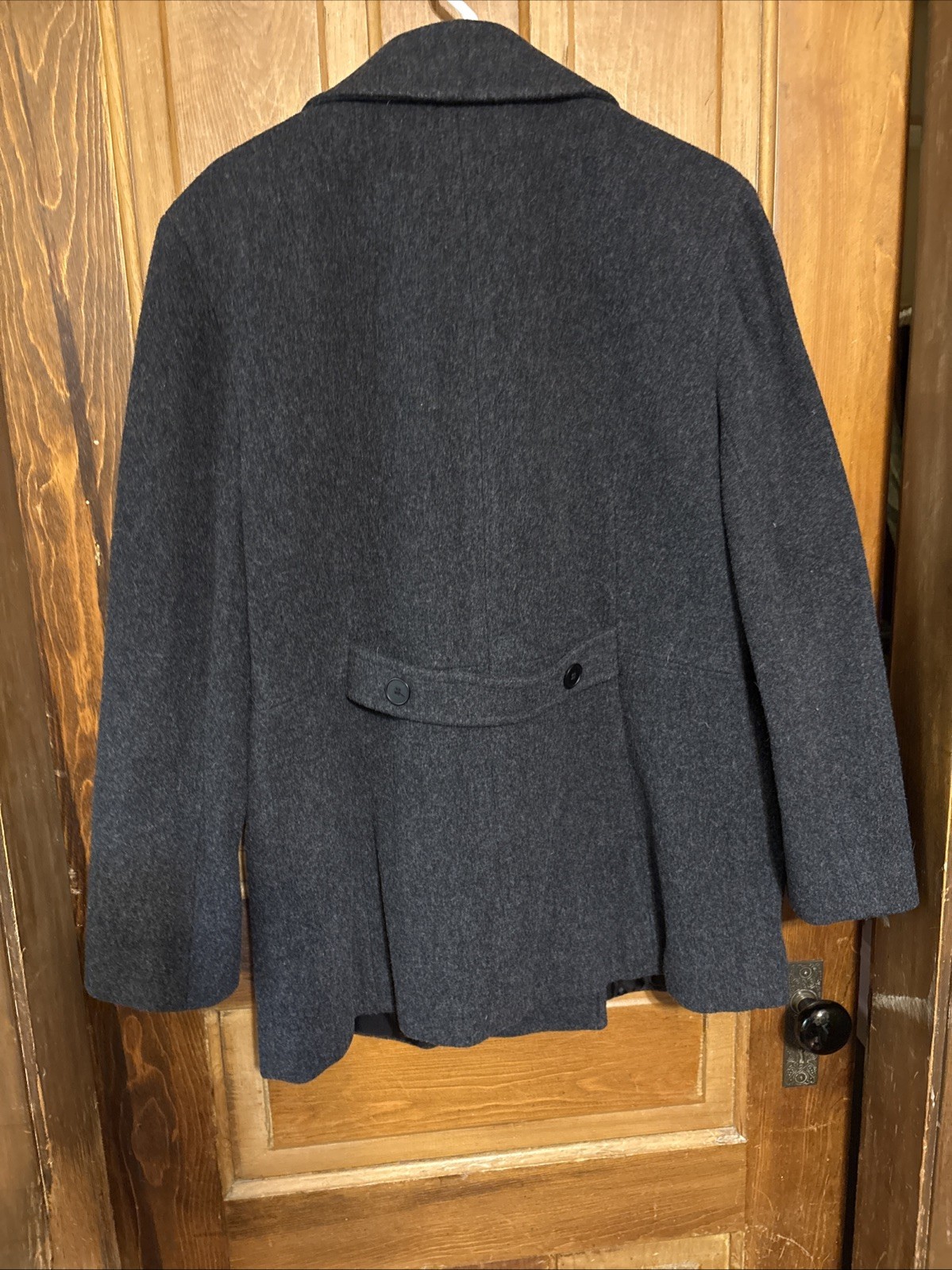 Nice Vintage Ash Black Double Button Down Jason Kole 100% Wool Woman’s Coat