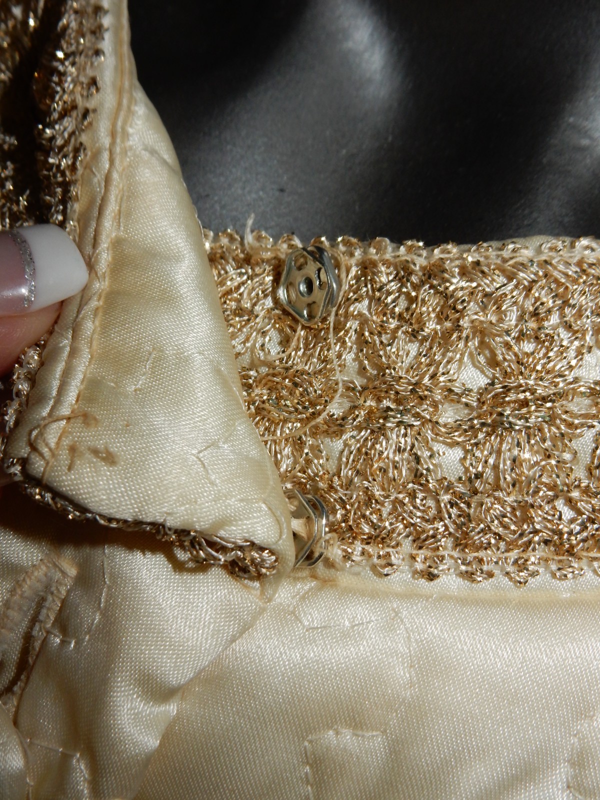 Vintage Lisanne Yellow & Gold Metallic Robe – 14