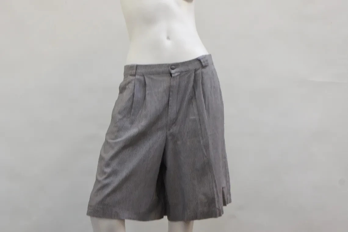 Vintage Women’s 80s-90s Black And White Houndstooth Print Shorts Boho Retro