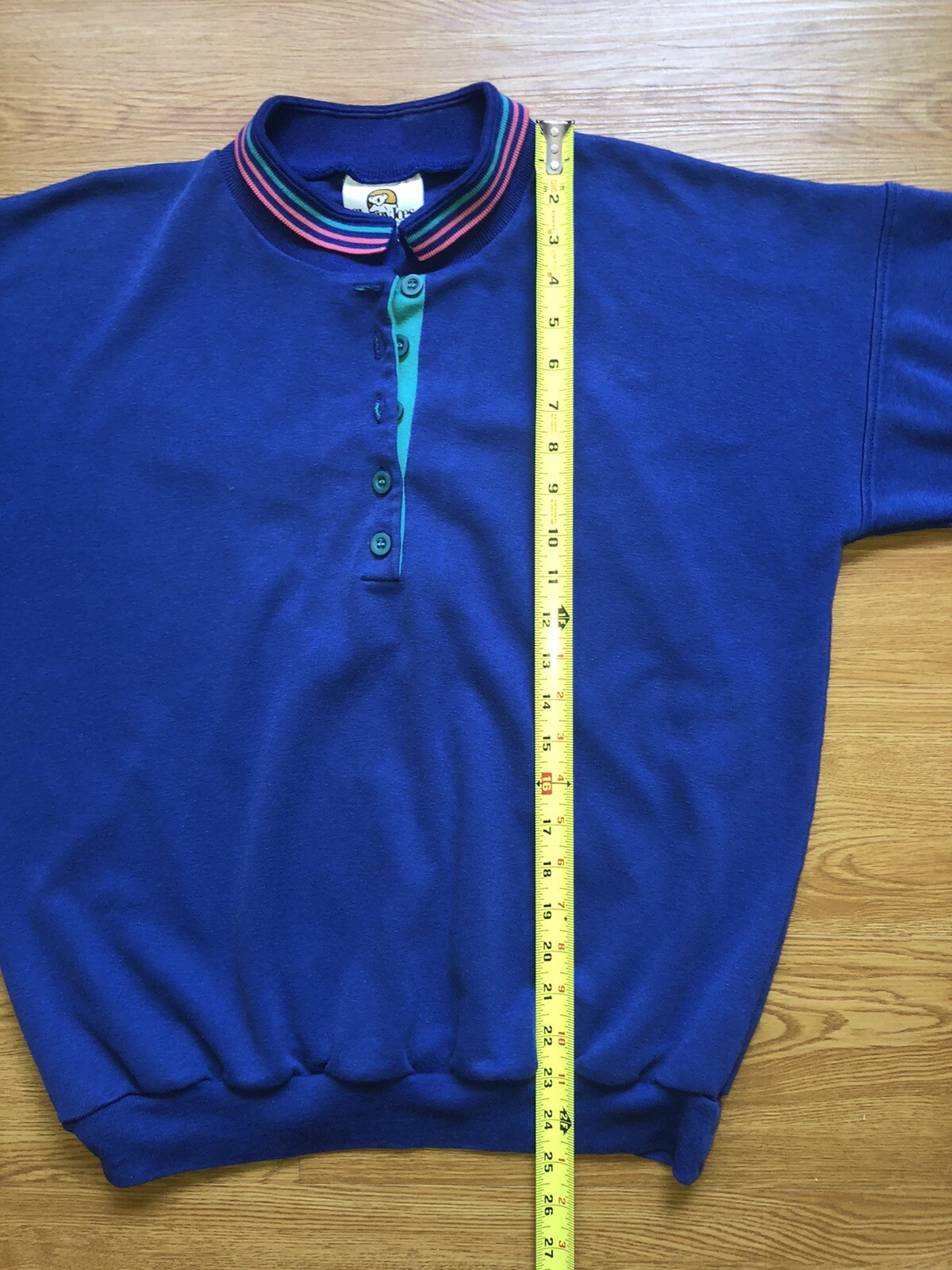 Vintage 90s Sloppy Joe’s Casual Wear 5 Button Collared Short Sleeve Shirt Blue