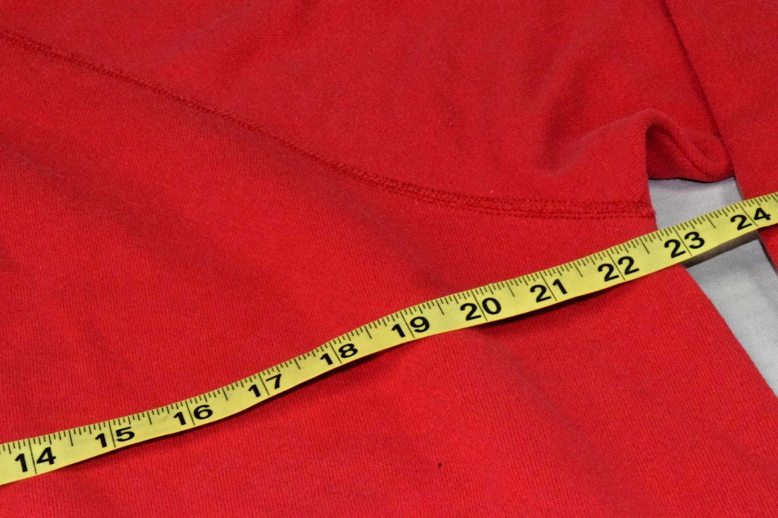 Vintage Raglan Sweatshirt Hanes Size XL 90s Cherry Red Arline Embroidery Made US